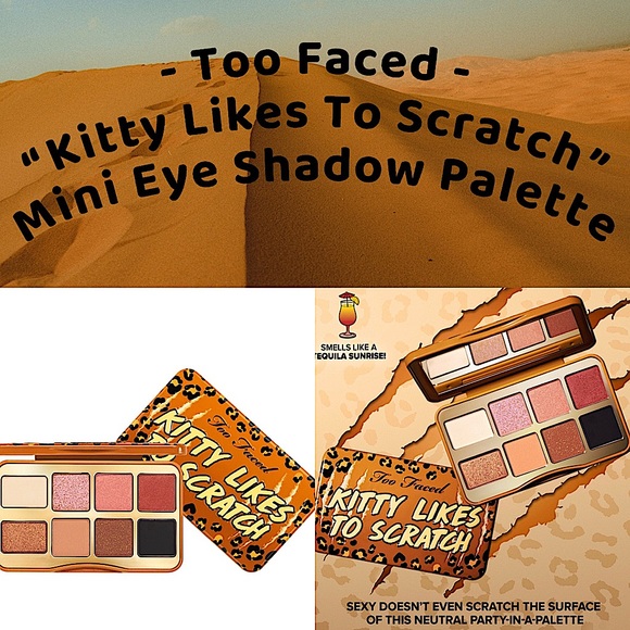 NWT- Too Faced - “Kitty Likes To Scratch” Mini Eye Shadow Palette - Picture 1 of 16
